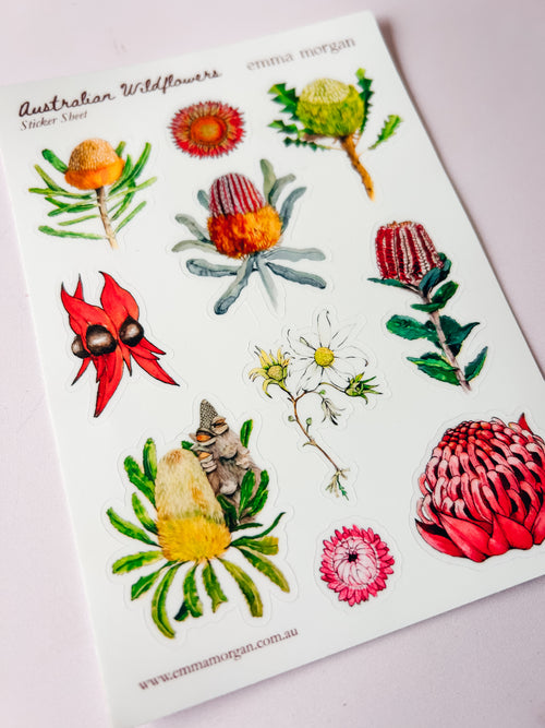 Australian Wildflowers Sticker Sheet