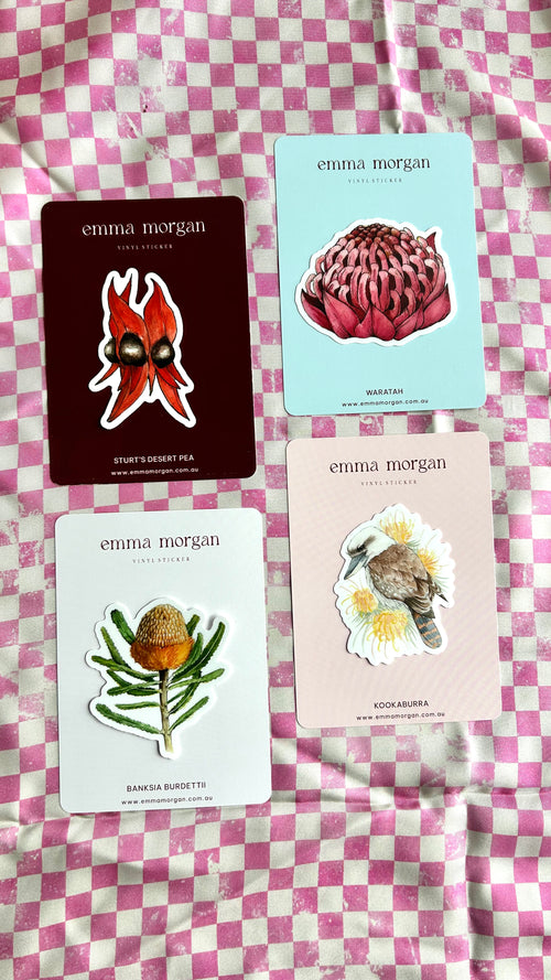 Waratah Vinyl Sticker