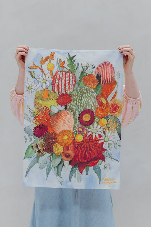 Bush Flowers Tea-Towel