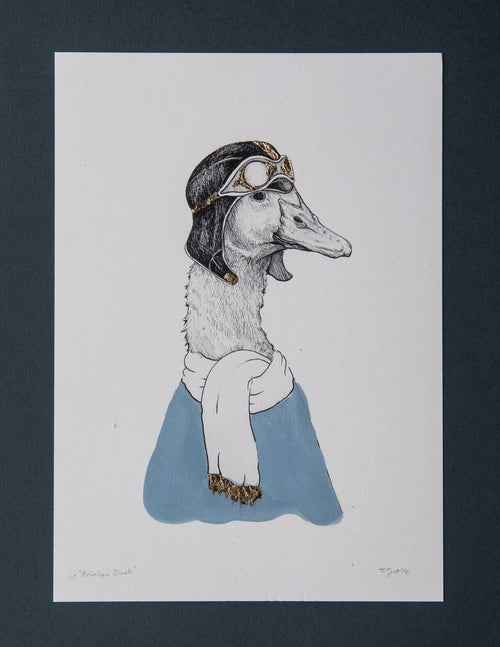 Aviator Duck GOLD ✧ Giclée Print
