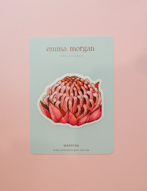 Waratah Vinyl Sticker
