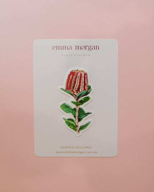 Banksia Coccinea Vinyl Sticker