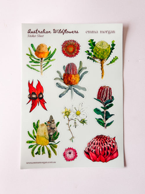 Australian Wildflowers Sticker Sheet