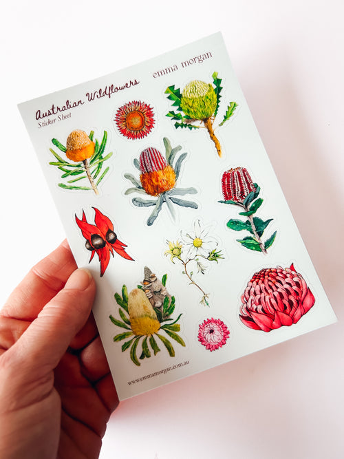Australian Wildflowers Sticker Sheet